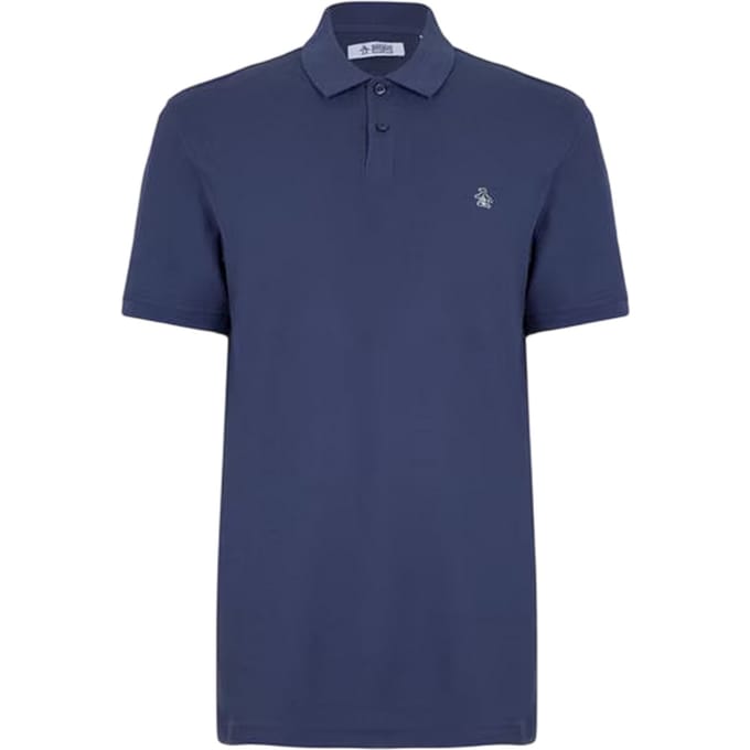 Original Penguin Heren Geborduurd Logo Poloshirt (Indigo)