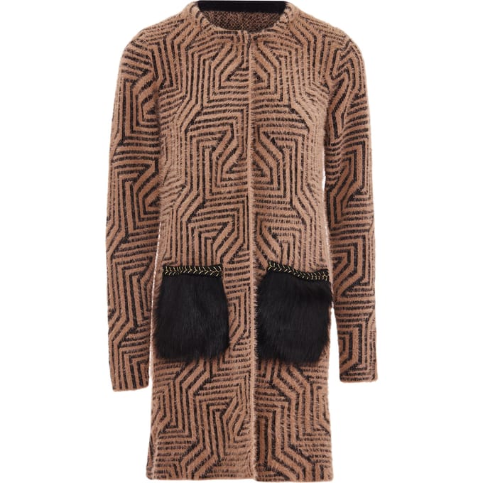 Faina Vest Dames Donker roze zwart
