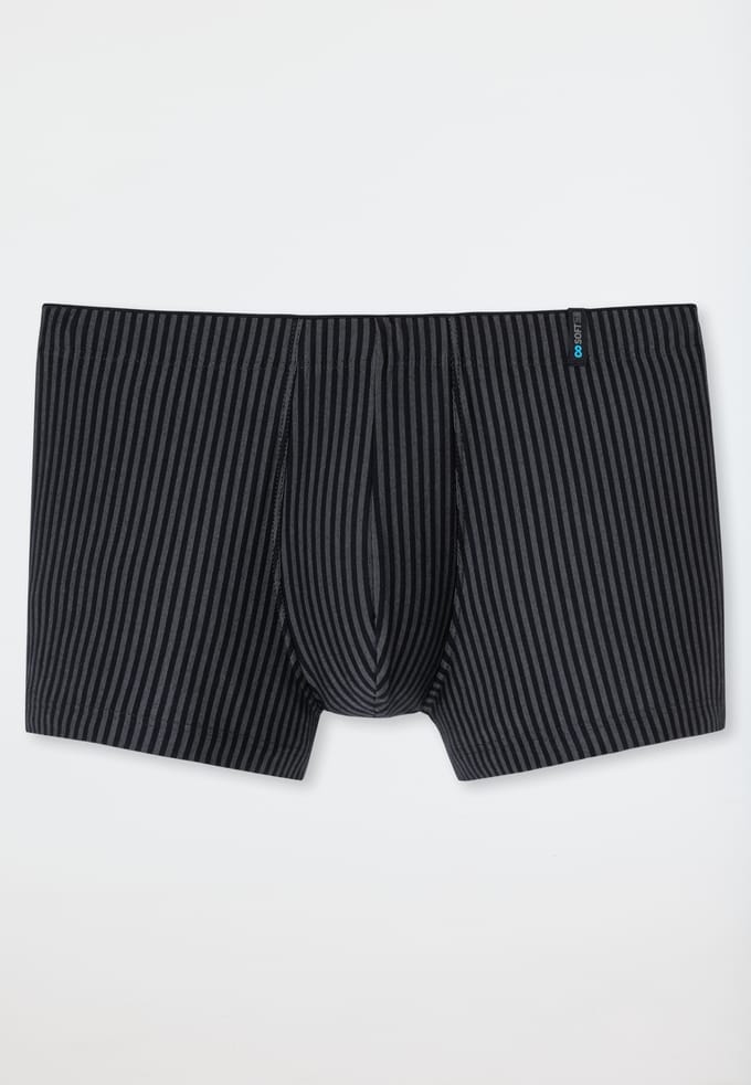 SCHIESSER Long Life Soft boxer (1-pack) - heren blauw en zwart gestreepte short
