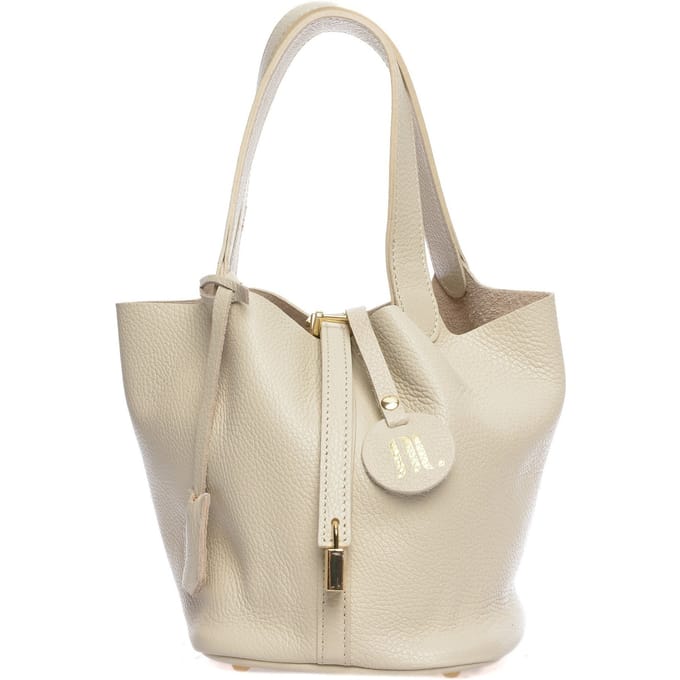 Anna Luchini Beige Rundleer Tas