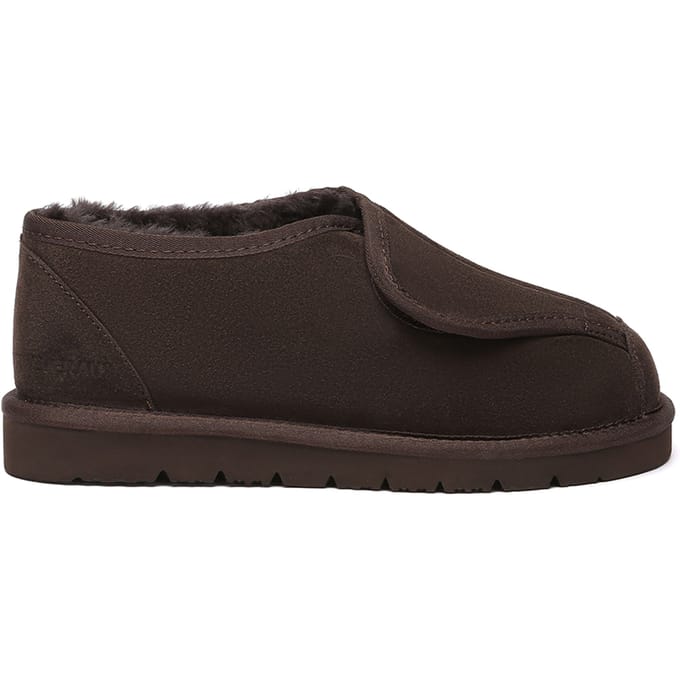EVER AU Australië Heren Mosgroene Verstelbare Schaapswollen Slippers