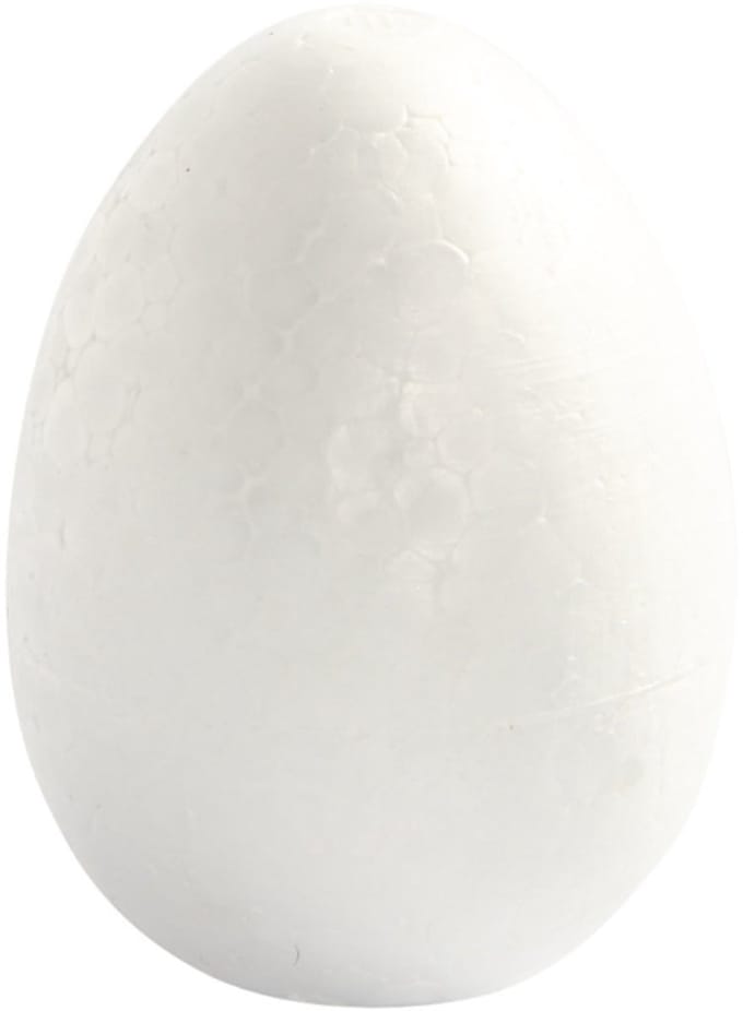 Eieren, H: 8 cm, wit, 5 stuk/ 1 doos