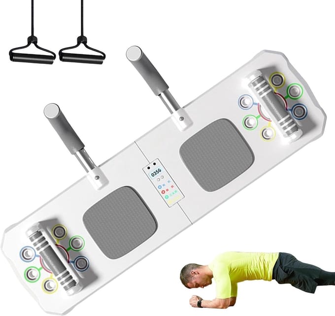 Fitness Board - Oefenbord Trainingsbord - Full Body Training - Verstelbare Breedte - 33-44 cm breed - Wit