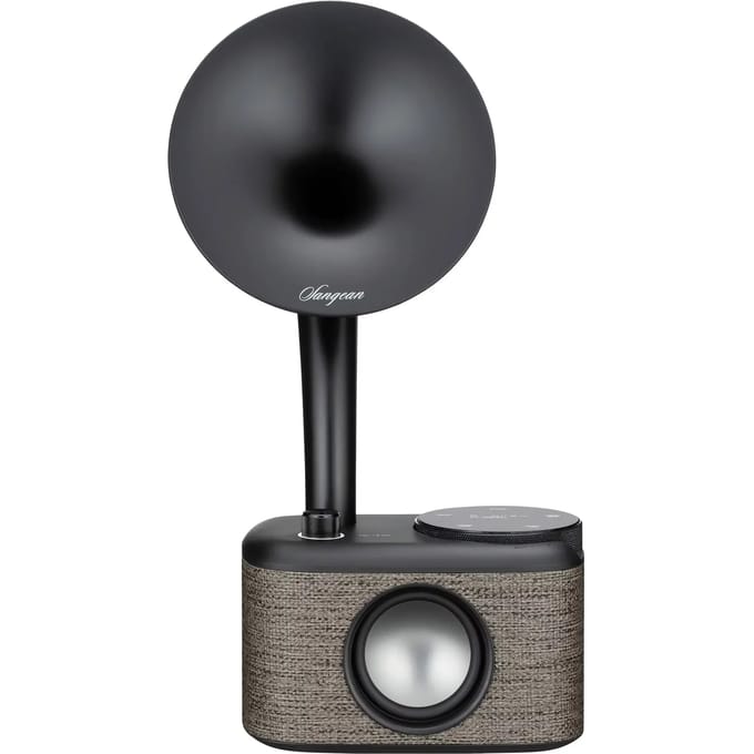 Sangean CP-100D Gramophone Radio DAB+, VHF (FM) AUX, Bluetooth, USB Touchscreen, Oplaadbaar Grijs