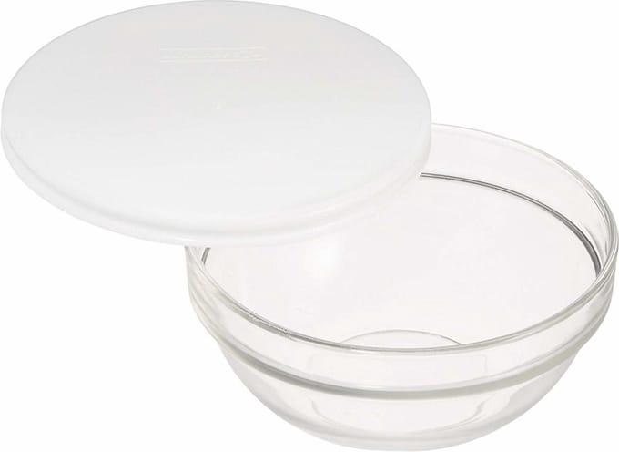 Luminarc Glazen schaal met deksel - D20 cm - salade en snacks - stapelbaar - vaatwasserbestendig