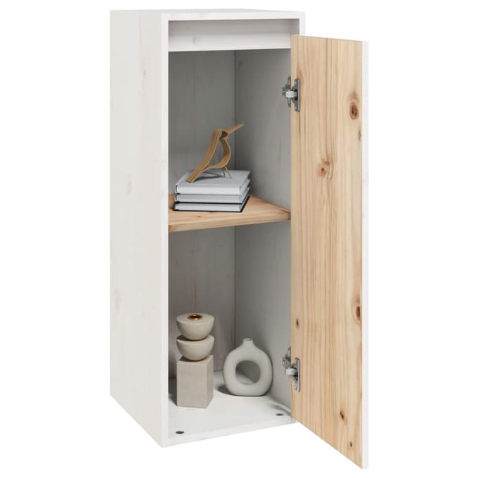 vidaXL - Wandkasten - 2 - st - 30x30x80 - cm - massief - grenenhout - wit
