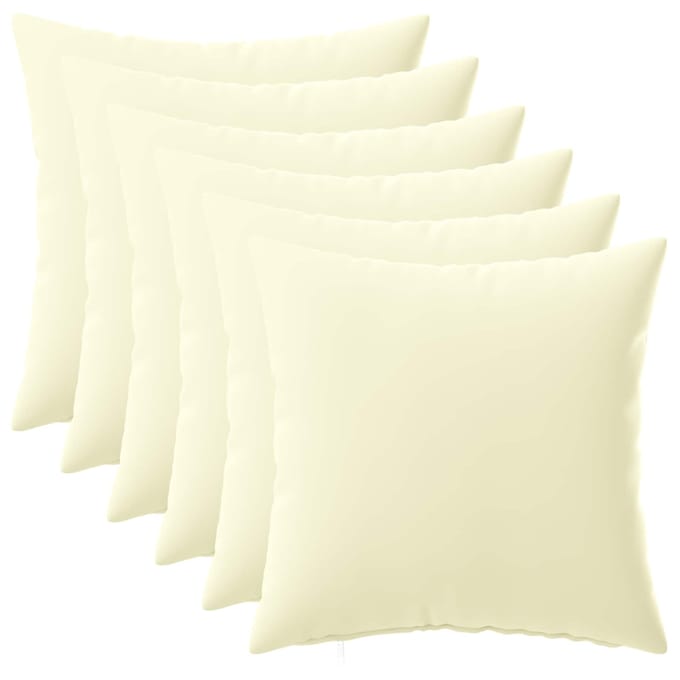 vidaXL - Kussensloop - 6 - pcs - HEERLEN - Crèmekleurig - 30 - x - 30 - cm - Polyester
