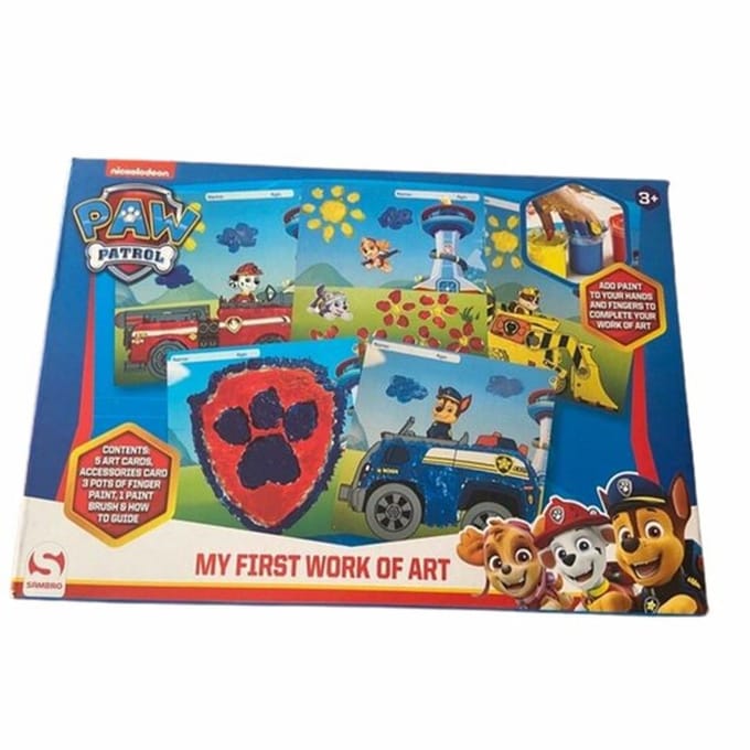 PAW Patrol Vingerverf - Verven - Blauw / Multicolor - Kunststof - Vanaf 3 jaar - Knutselen - Creatief - DIY