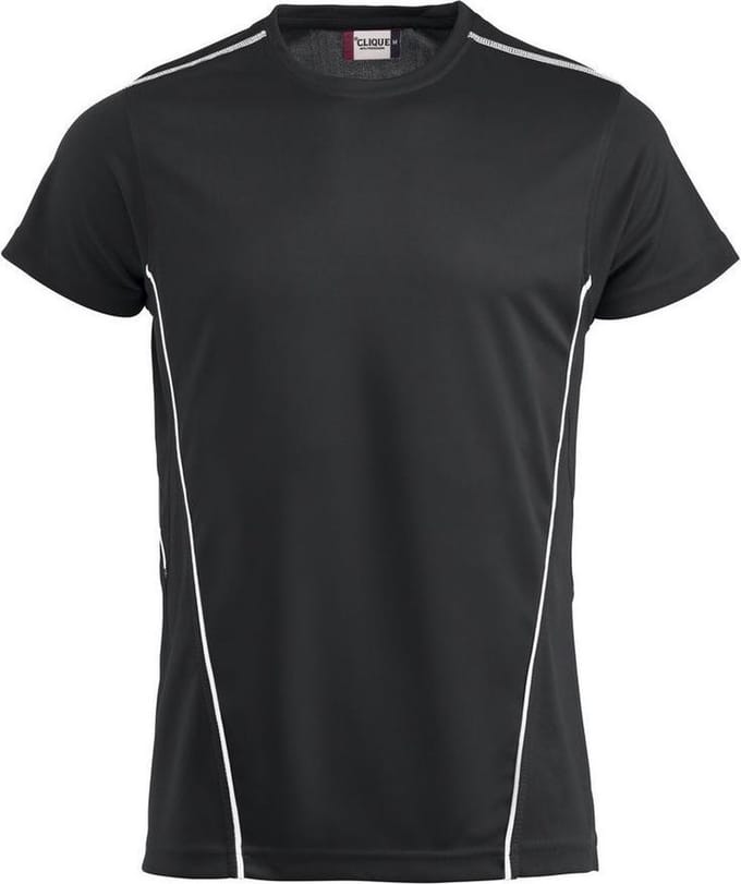Clique Ice Sport T Zwart/Wit maat S