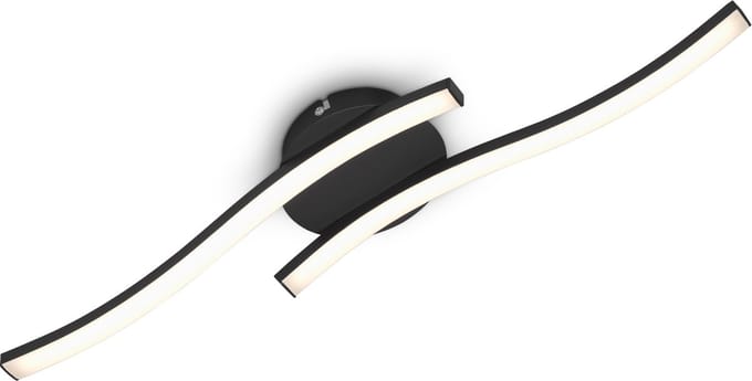 BRILONER - LED Plafondlamp - zwart - warm wit licht - 3.000 K - 12 W - 960 Lm