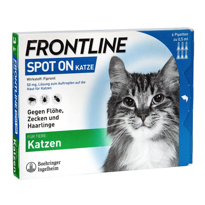 Frontline Spot-On Anti vlooienmiddel Kat - 6 pipetten