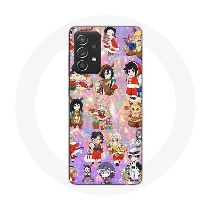 Coque pour Samsung Galaxy A33 5G Demon slayer merry christmas affiche le cadeau de noël