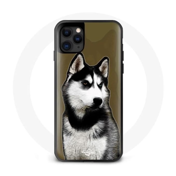 Coque Iphone 12 pro Husky Noir et Blanc