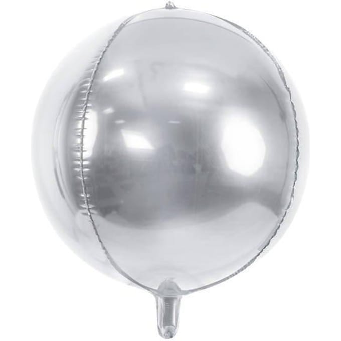 Partydeco - Folieballon rond Zilver