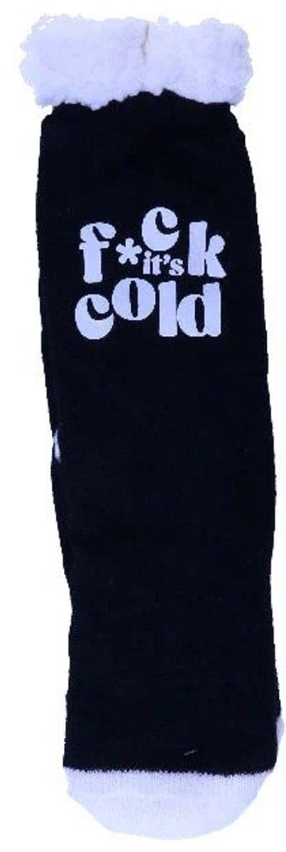 Warme sokken Fuck its Cold - Zwart - one size