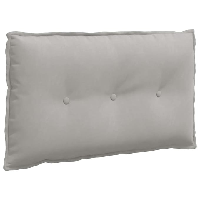 vidaXL - Rugkussen - Lichtgrijs - 80 - x - 50 - cm - Microvezel - Stof