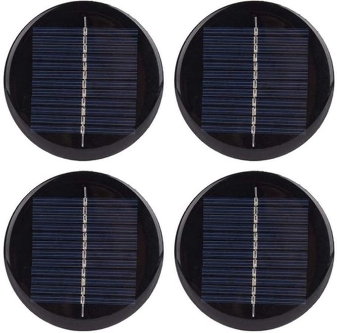 Dailygoody - 6V 80mm Rond Zonnepaneel - 4 Stuks - Efficiënt en