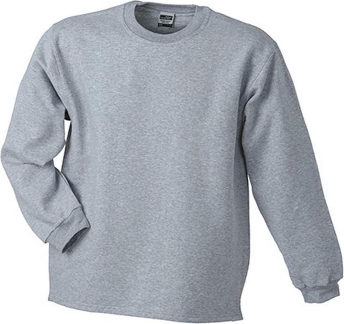 James and Nicholson Unisex Open Hem Sweatshirt (Grijze Heide)
