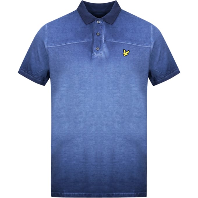 Lyle & Scott Navy Blue Ink Wash Polo Shirt