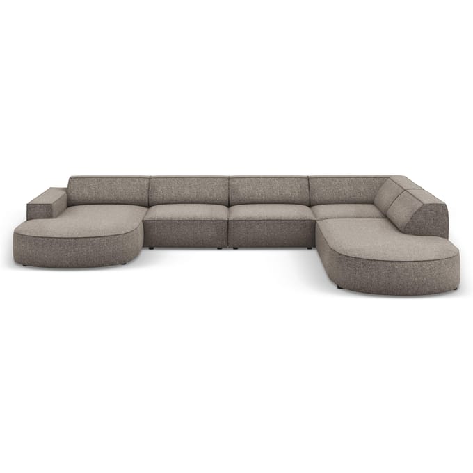 7-zitshoekbank Jodie rechts chenille afgerond | Micadoni Home