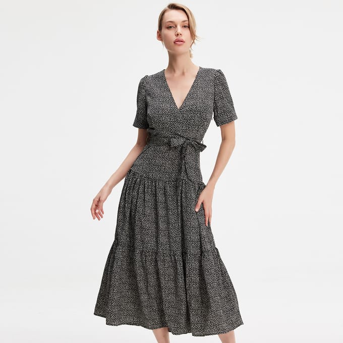 Liberty Print Cross-Heart Dress
