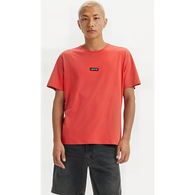 Levi's Ss Relaxed Baby Tab T Sundown Red Taglia: S | Magliette basic Outlet | Uomo | Rosso