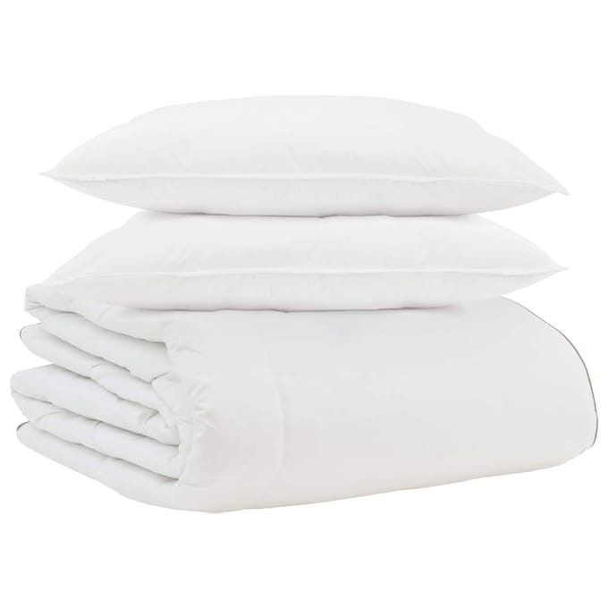 vidaXL - Winter - Duvet - met - kussen - 3 - st - Wit - Donsveer