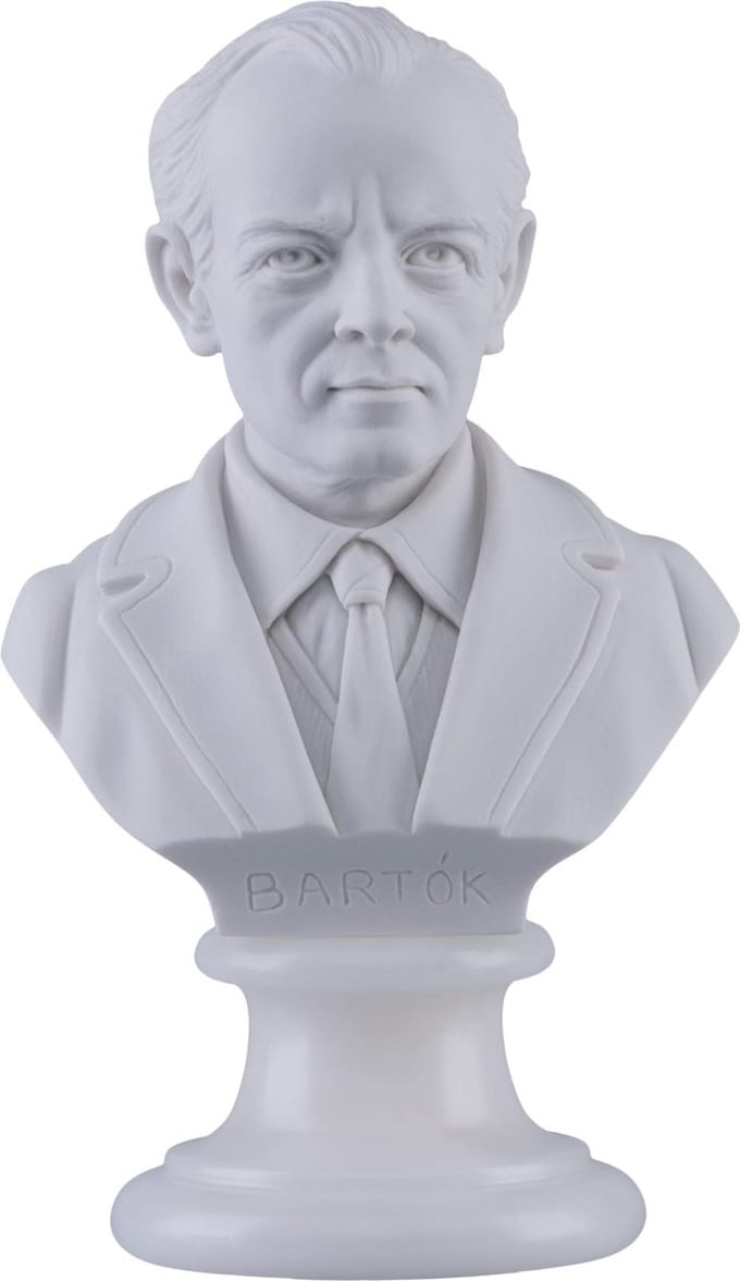 Music Gifts - Albast borstbeeld Bartok - 15 cm