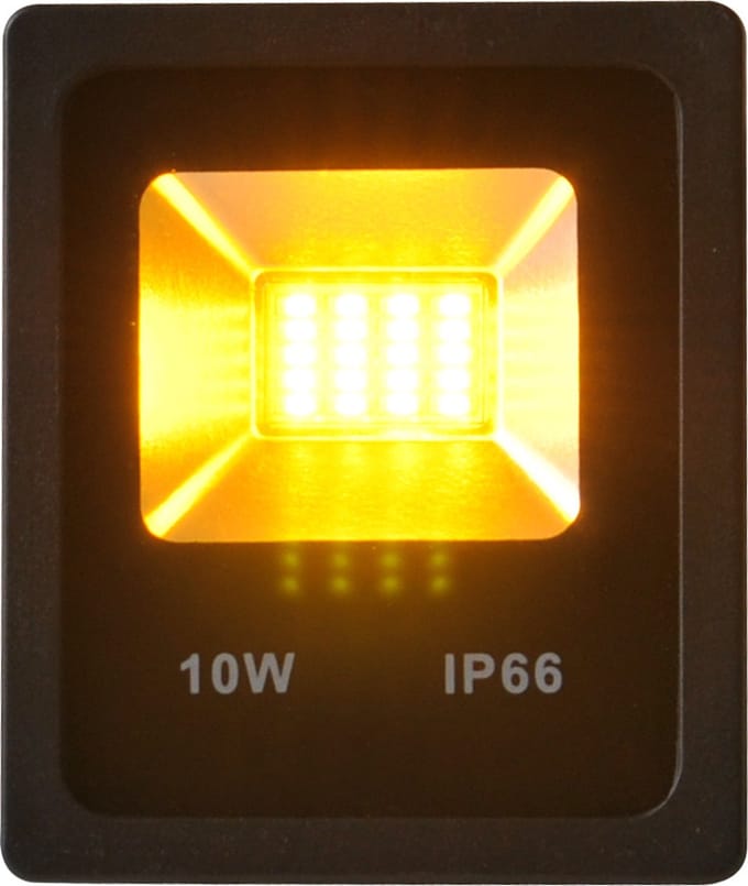 Gele LED Bouwlamp 10 Watt - IP66 - Crius