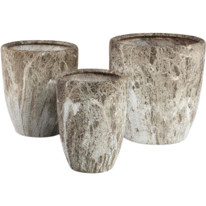 PTMD - Pot Miah - Bruin - 40x40x42cm - Set van 3