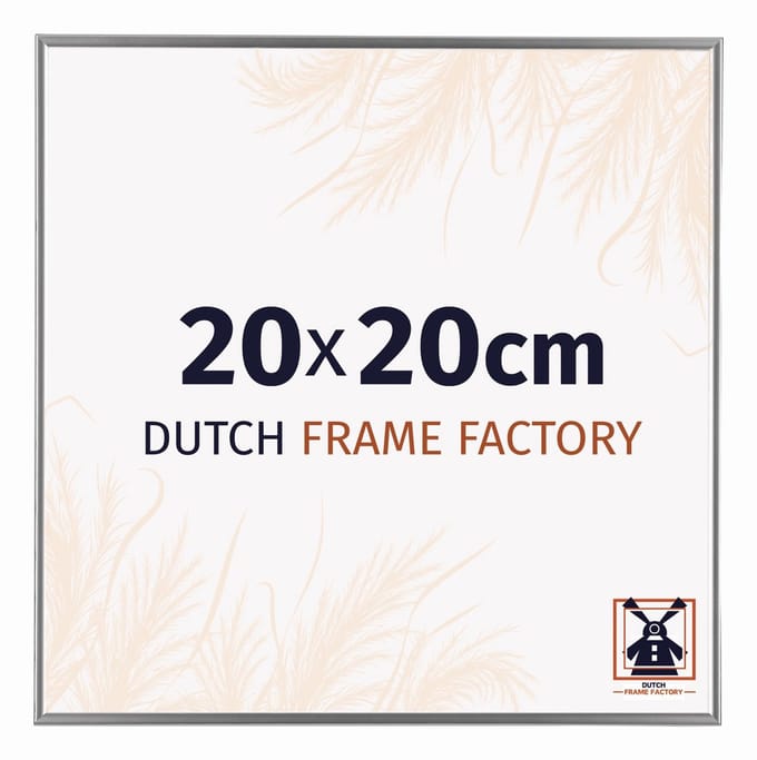 Fotolijst 20x20 cm - Kunststof - Zilver Hoogglans - Easy