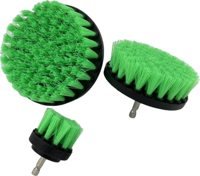 CRIJNS - Carpet Drill Brush Set x3 – Hard – Green