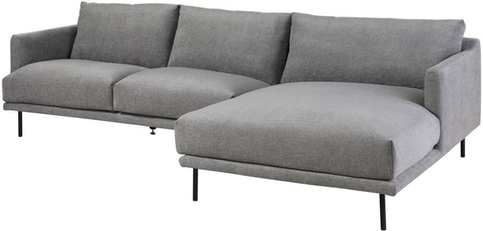 MASSIVMOEBEL24.DE hoekbank grijs hout 285x161x81 cm (BxTxH) SOFAS gedemonteerd