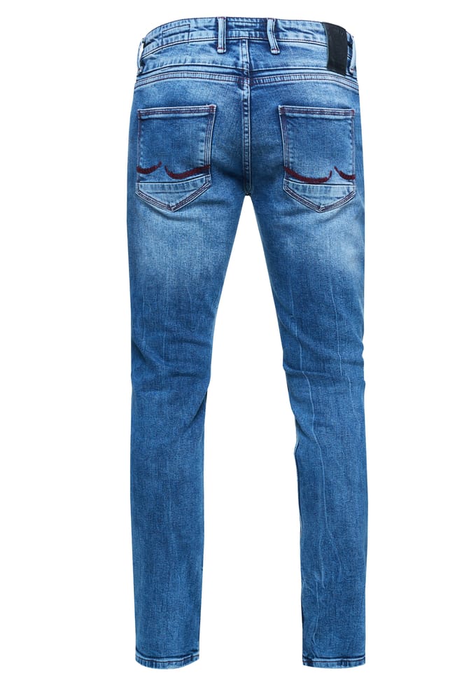 Jeansbroek "TORI" slim fit destroyed denim
