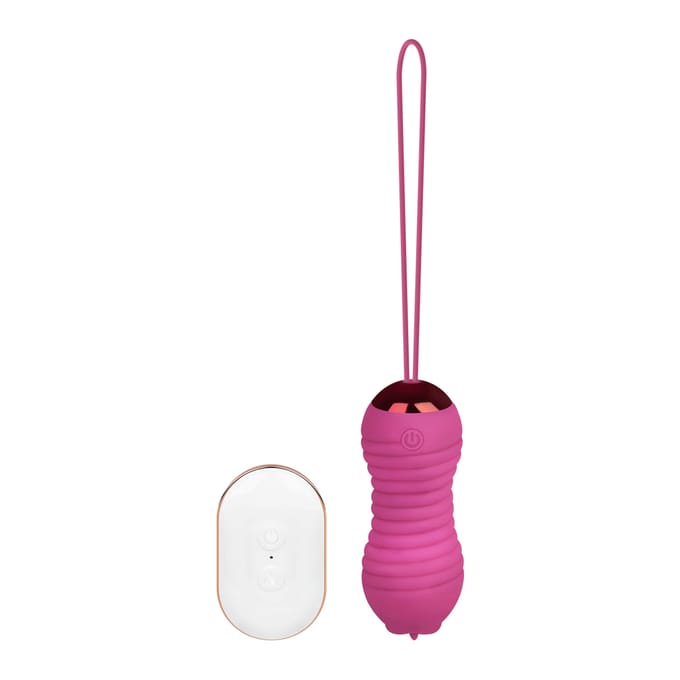 EIS 'stotend vibro-ei met tong', 9cm, afstandsbediening, waterdicht (IPX7)