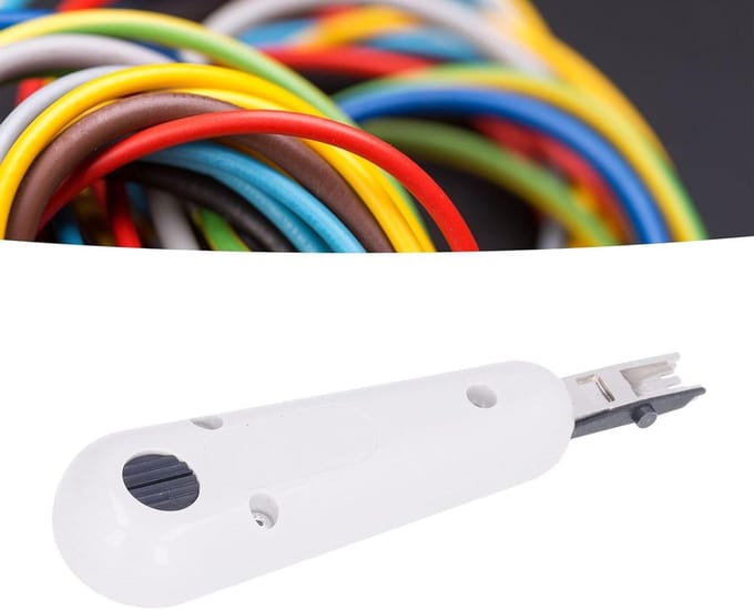 Punch Down Tool - Kabel Gereedschap - Netwerk Installatie - Ergonomisch Ontwerp - 150 mm Lengte - Grijs