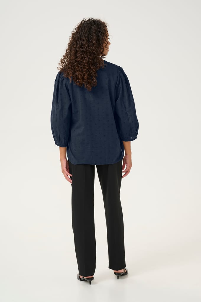 Blouse met lange mouwen Regular fit Midnight Marine