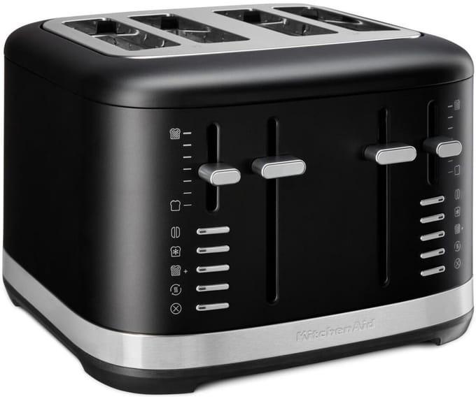 KitchenAid 5KMT4109EBM - Broodrooster - Zwart - 4 Sleuven - 7 Bruiningstanden