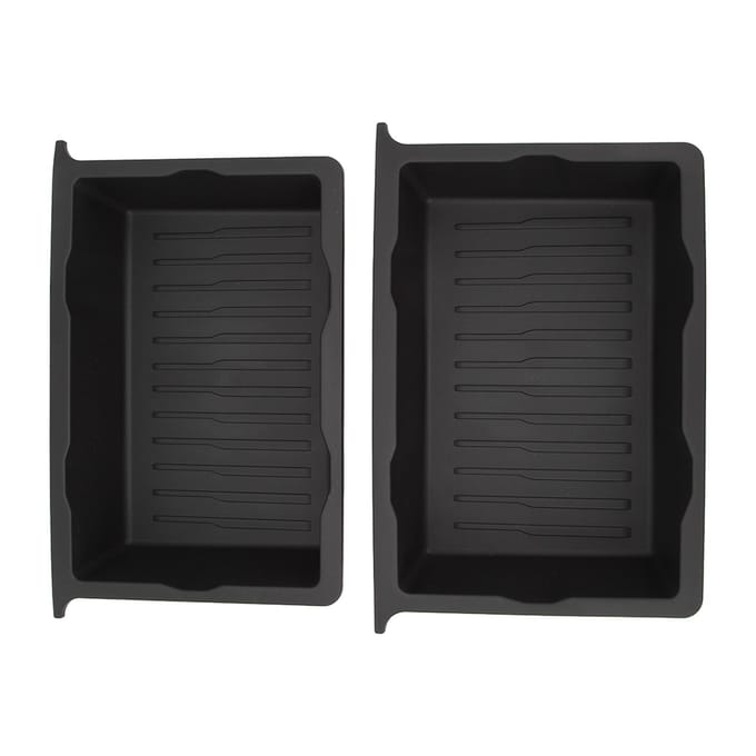 2 Stuks Opbergdoos Onder Stoel Onderstoel Organizer Container Bak Vervanging voor Tesla Model Y black