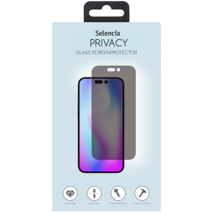 Selencia Gehard Glas Privacy Screenprotector voor de Apple iPhone 14 Pro