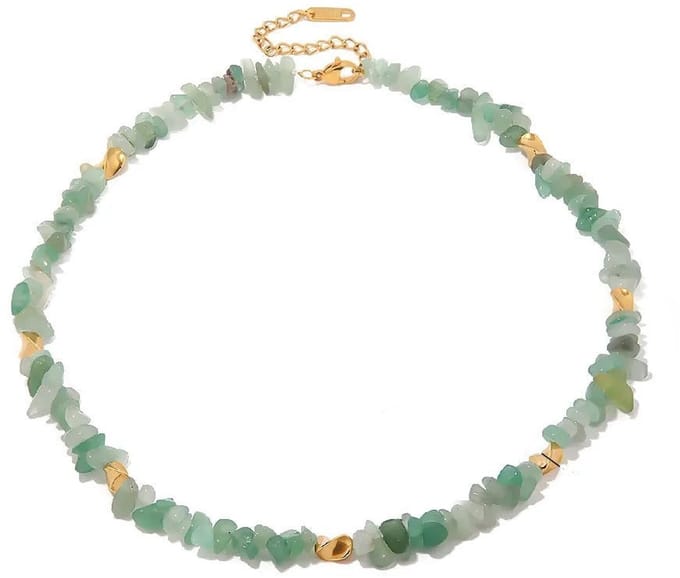 Ketting met Groene Stenen – Aards & Tijdloos | Twinolo