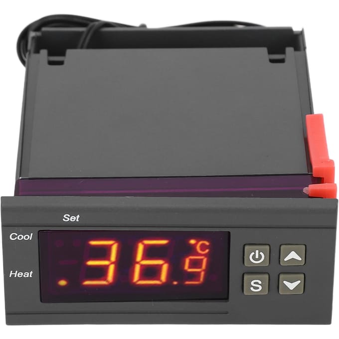 STC 1000 Contrôleur de Température Module de Contrôle de Thermostat Numérique pour Fermenteurs Réfrigérateurs 110 black