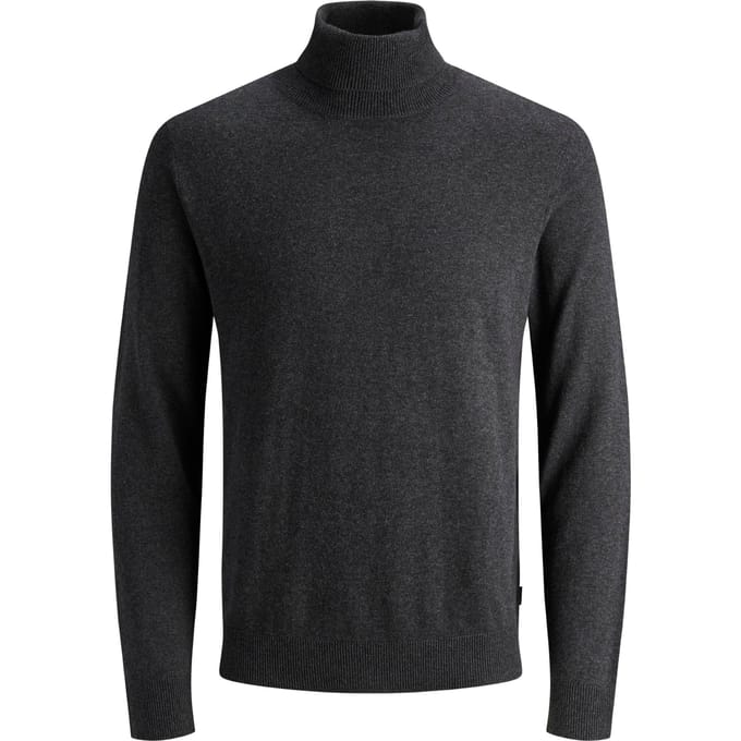 Jack & Jones - Heren Trui Emil Knit Roll Neck - Grijs - Maat XXL