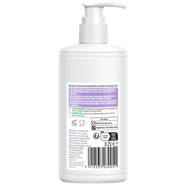 Ecover Handzeep  lavendel & aloe vera 0,25l