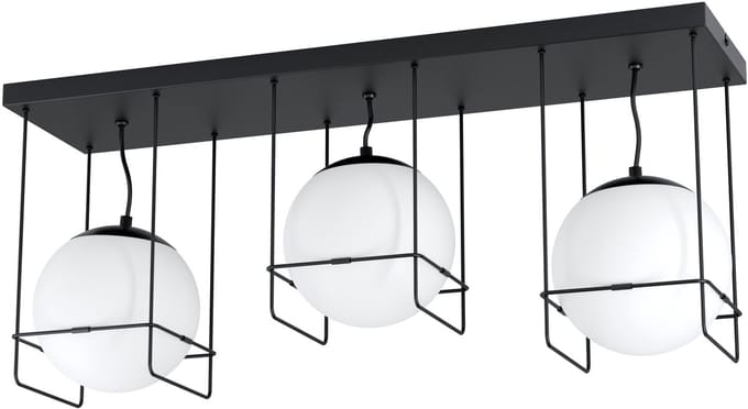 EGLO Versuola Plafondlamp - E27 - 77 cm - Zwart/Wit
