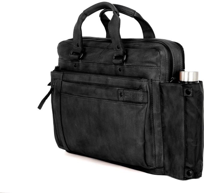 Leren Laptoptas - 15.6 inch - Brutus - Zwart
