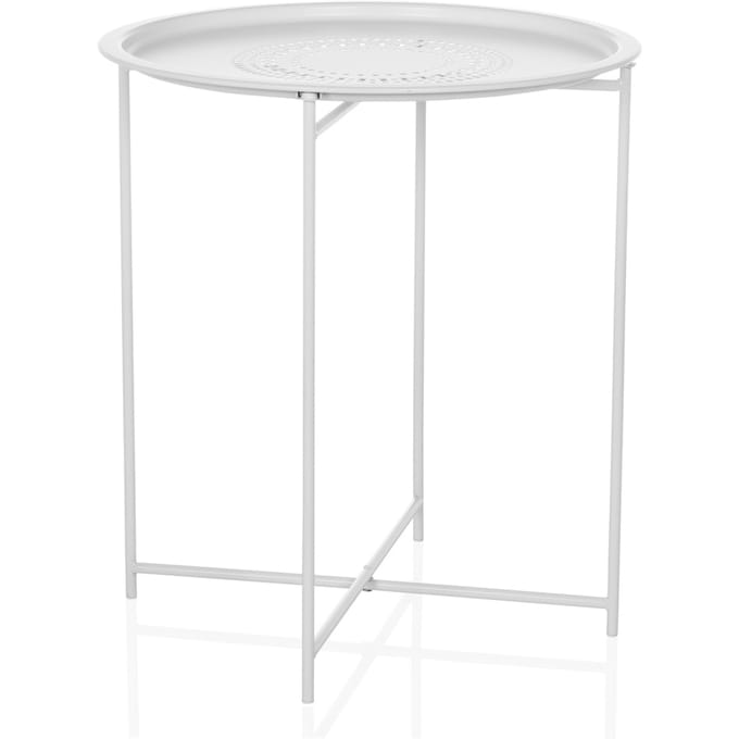 Bijzettafel / salontafel / sofatafel ALLRUND metaal wit hjh LIVING