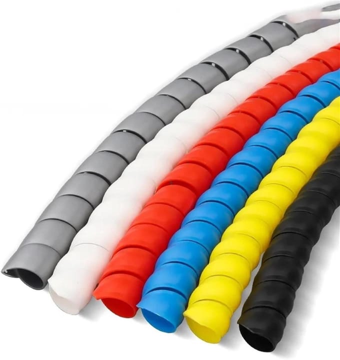 Kabel Organizer - Wikkelbuis Kabel - Kantoor Organisatie - Zelf Knippen - 15 Meter - Wit