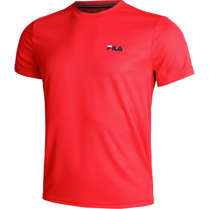 Fila Logo Small T-shirt Heren-Rood