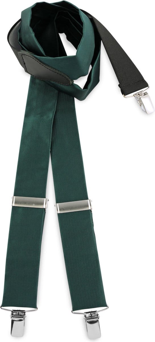 JB Collection - Bretels - bretels polyester stof flessengroen repp - flessengroen